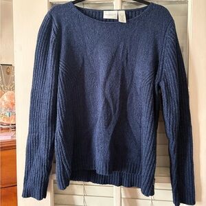 navy liz claiborne sweater